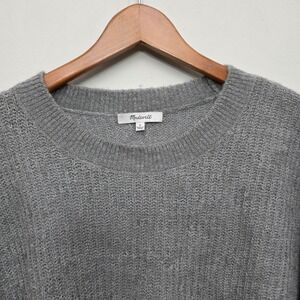 Madewell Gray‎ Sweater Womens Large Round Neck Cropped Knit Casual Alpacha Blend